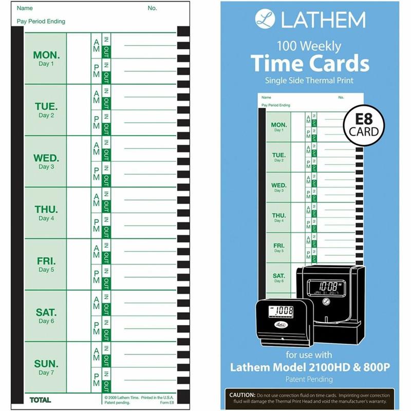 Image E8 Time Cards