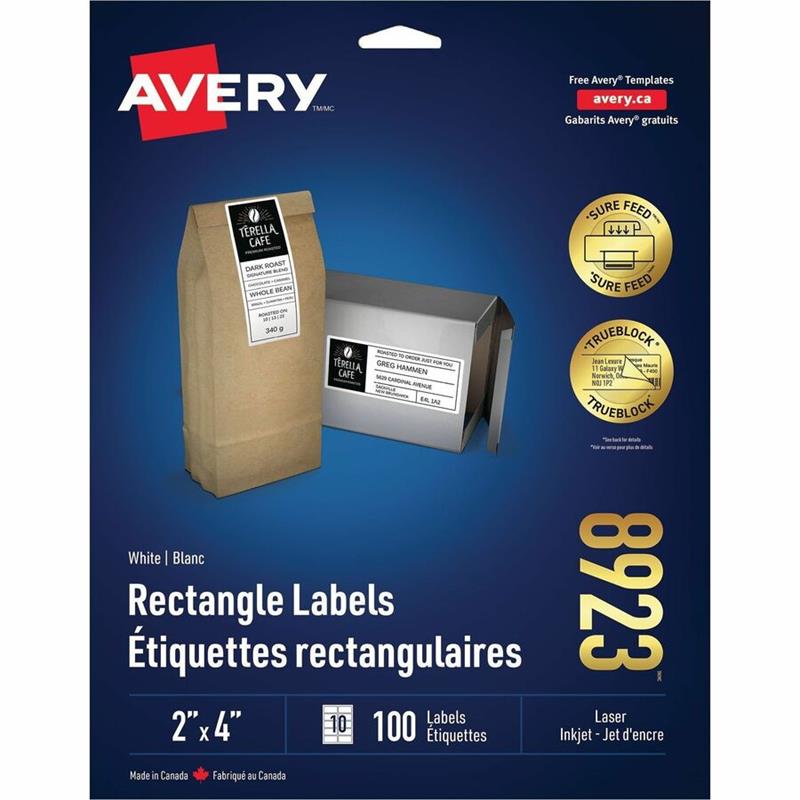 Image TrueBlock™ White Rectangle Labels