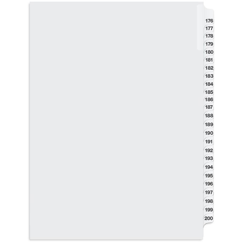 Image Offix® Numerical Litigation Index Dividers