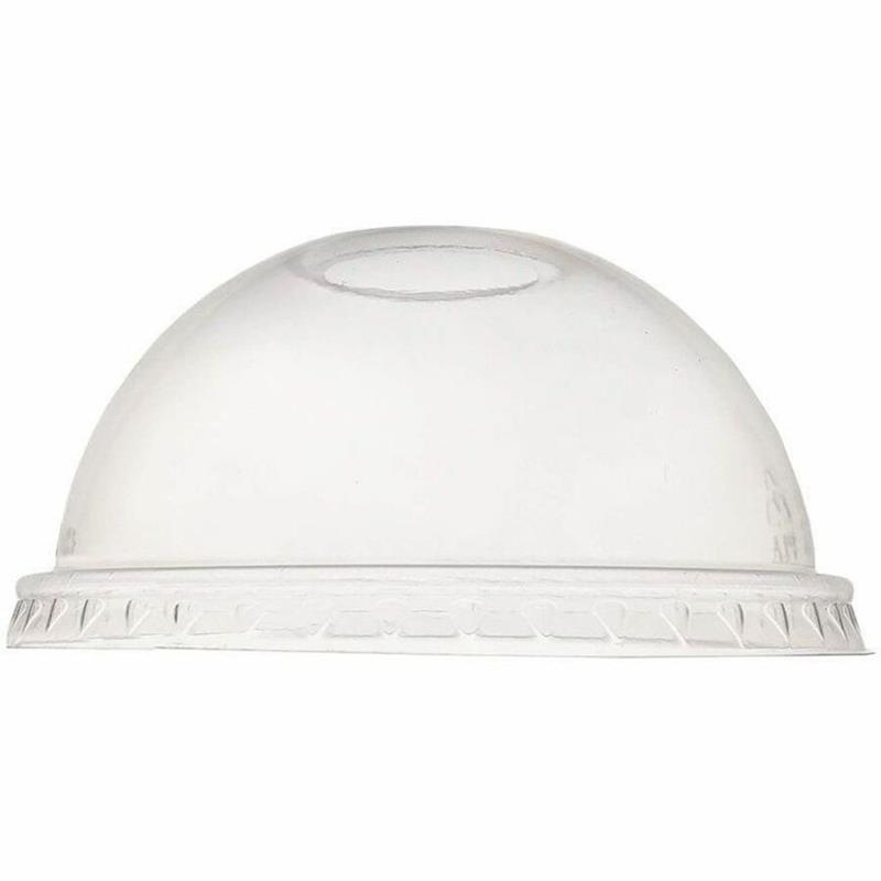 Image PLA Compostable Clear Dome Lid With Hole